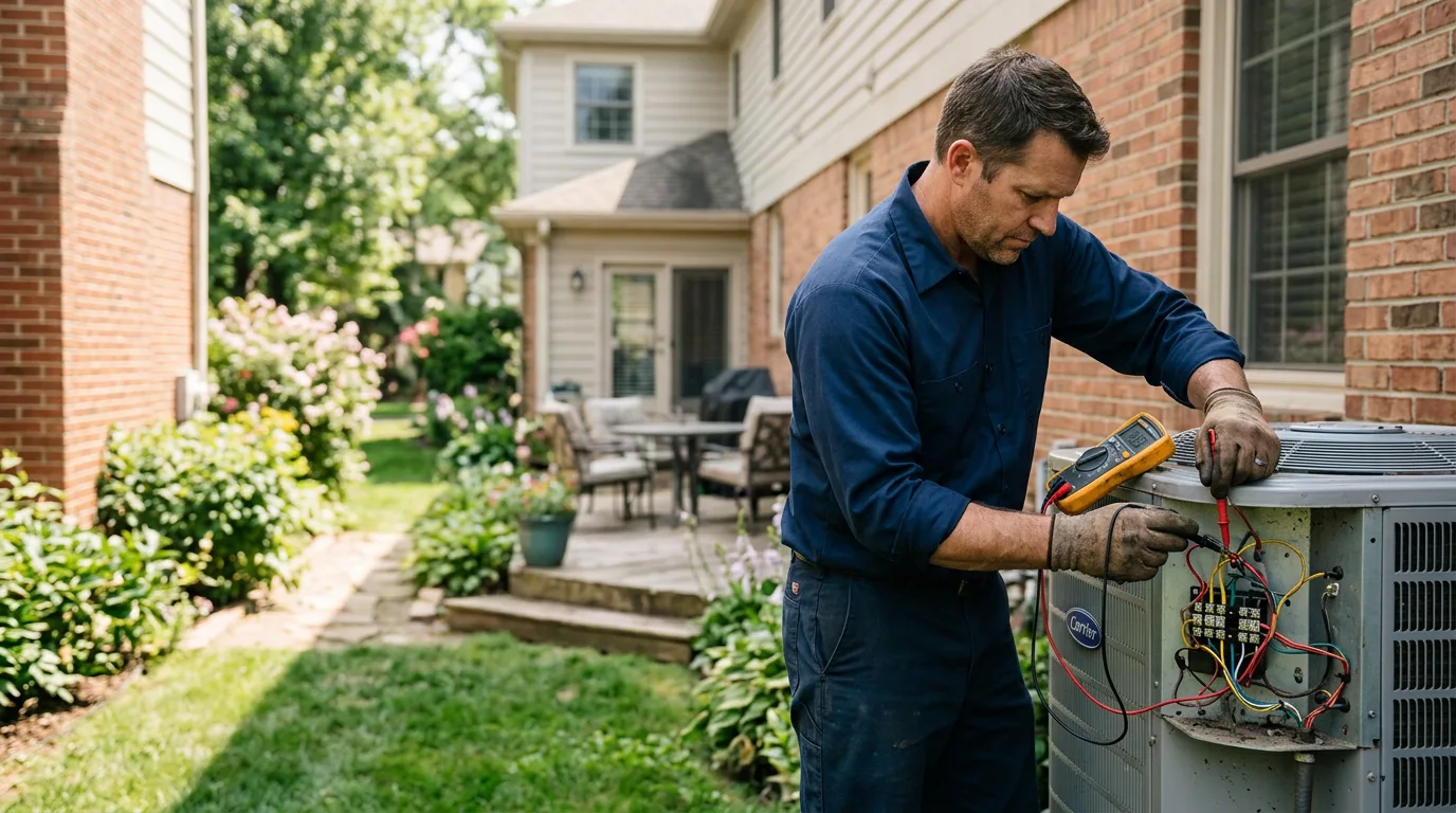 HVAC technician working near Harsens Island, MI